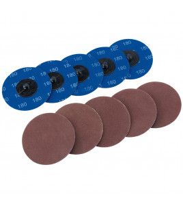 Aluminium Oxide Sanding Discs, 75mm, 180 Grit (Pack of 10)
