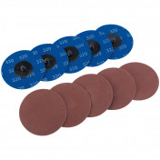 Aluminium Oxide Sanding Discs, 75mm, 320 Grit (Pack of 10)