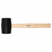 Hardwood Shaft Rubber Mallet, 620g/22oz