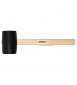 Hardwood Shaft Rubber Mallet, 620g/22oz