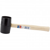 Hardwood Shaft Rubber Mallet, 620g/22oz