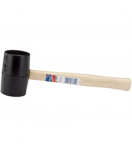 Hardwood Shaft Rubber Mallet, 620g/22oz