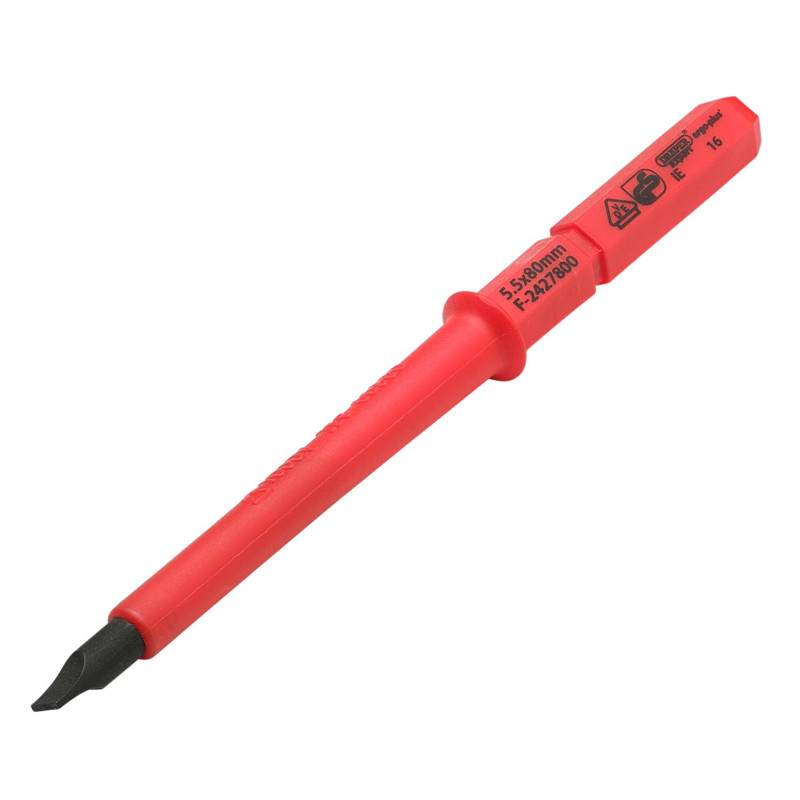 XP1000® VDE Plain Slot Interchangeable Screwdriver Blade, 5.5  x 80mm