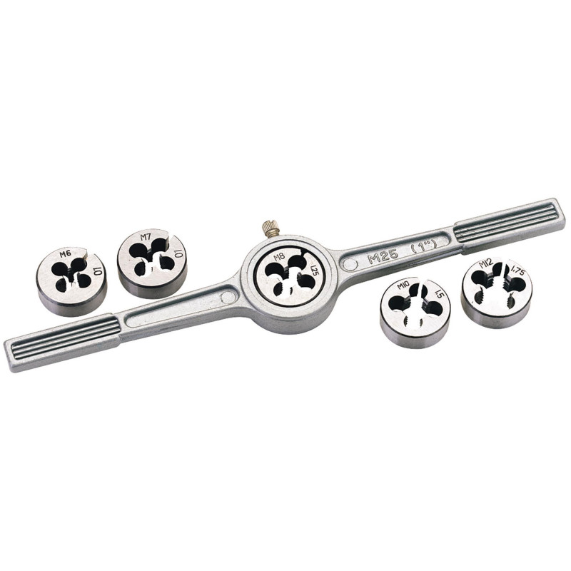 Circular Metric Die and Holder Set (6 Piece)