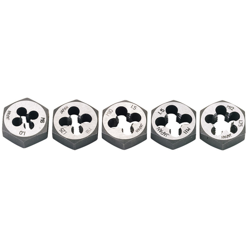 Metric Hexagon Die Nut Set (5 Piece)