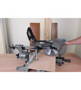 Draper Expert 230V Double Bevel Sliding Compound Mitre Saw, 255mm, 2000W