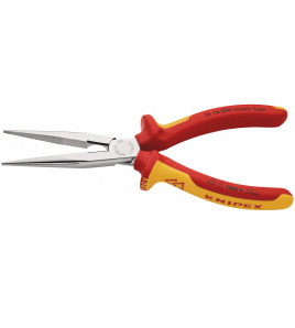 KNIPEX 26 16 200 SBE VDE Snipe Nose Side Cutting Pliers, 200mm