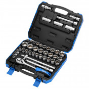Combined MM/AF Socket Set, 1/2 Sq. Dr. (41 Piece)