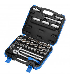 Combined MM/AF Socket Set, 1/2 Sq. Dr. (41 Piece)