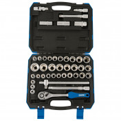 Combined MM/AF Socket Set, 1/2 Sq. Dr. (41 Piece)