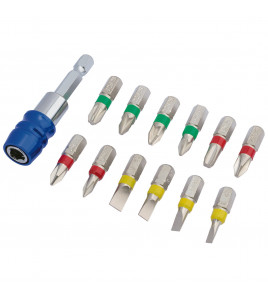 Draper Expert Coloured Screwdriver Bit Set With Magnetic Holder (13 Piece)