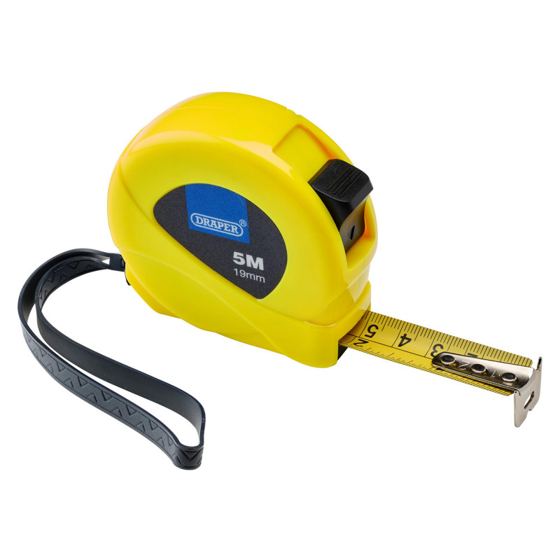 Measuring Tapes, 5m/16ft x 19mm, 3 Colours (Dispenser of 12)