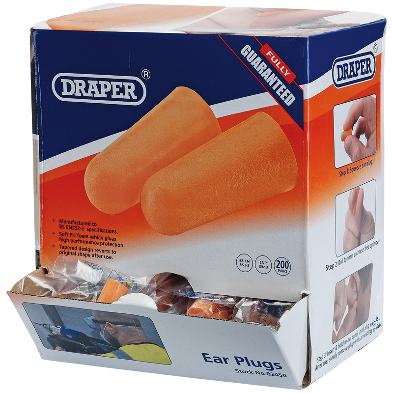 Countertop Dispenser of Ear Plugs (200 Pairs)