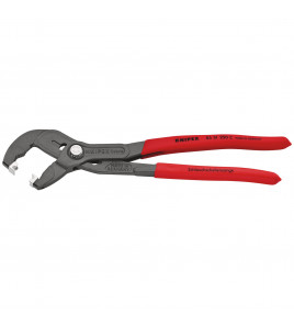 KNIPEX 85 51 250 C SB Hose Clamp Pliers for Click clamps with non-slip plastic coating grey atramentized, 250mm