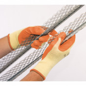 Heavy Duty Latex Coated Work Gloves, Extra Large, Orange