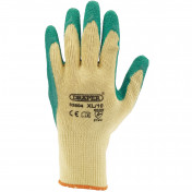 Heavy Duty Latex Coated Work Gloves, Extra Large, Green