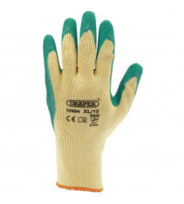 Heavy Duty Latex Coated Work Gloves, Extra Large, Green