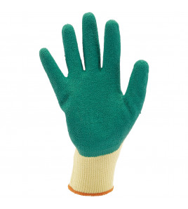 Heavy Duty Latex Coated Work Gloves, Extra Large, Green
