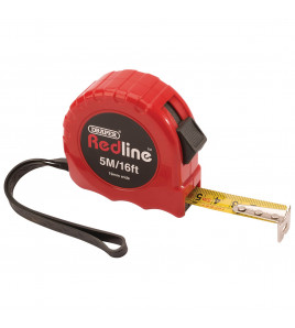 Draper Redline® Metric/Imperial Measuring Tape, 5m/16ft - Discontinued