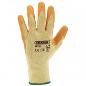 Heavy Duty Latex Coated Work Gloves, Large, Orange