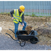 Metal Tray Contractors Wheelbarrow, 85L