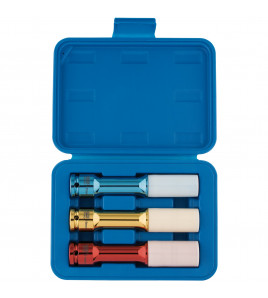 Draper Expert Long Reach Wheel Nut Socket for Alloy Wheels, 1/2 Sq. Dr. (3 Piece)