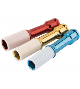 Draper Expert Long Reach Wheel Nut Socket for Alloy Wheels, 1/2 Sq. Dr. (3 Piece)