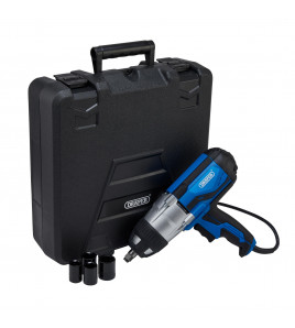 230V Impact Wrench Kit, 1/2 Sq.Dr., 480Nm, 4 x Impact Sockets