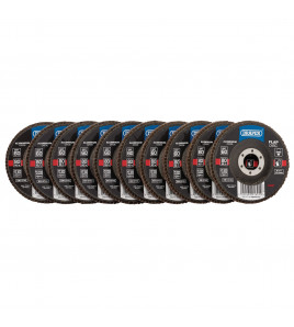 Aluminium Oxide Flap Discs, 115 x 22.23mm, 60 Grit (Pack of 10)