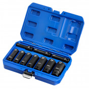 Metric Deep Impact Socket Set, 1/2 Sq. Dr. (10 Piece)