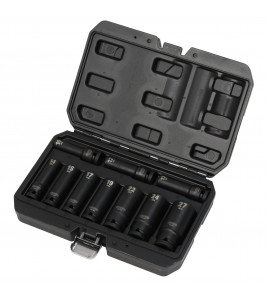 Metric Deep Impact Socket Set, 1/2 Sq. Dr. (10 Piece)