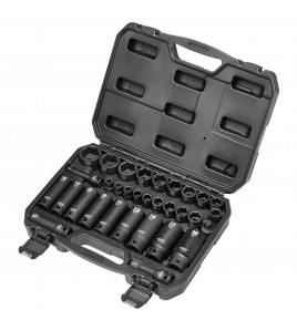 Draper Impact Socket Set, 3/8 & 1/2 Sq. Dr. (32 Piece)