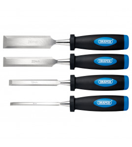 Soft Grip Bevel Edge Wood Chisel Set (4 Piece)