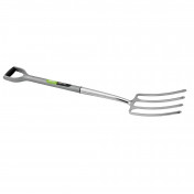 Extra Long Stainless Steel Garden Fork with Soft Grip