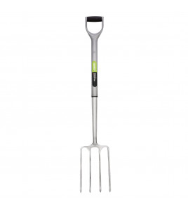 Extra Long Stainless Steel Garden Fork with Soft Grip