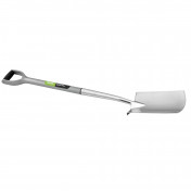 Extra Long Stainless Steel Garden Spade with Soft Grip