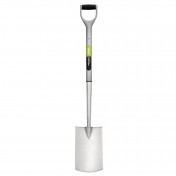 Extra Long Stainless Steel Garden Spade with Soft Grip