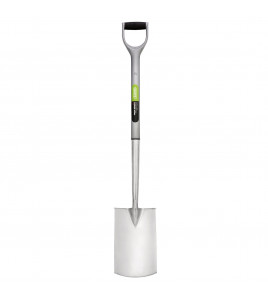 Extra Long Stainless Steel Garden Spade with Soft Grip