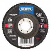 Zirconium Oxide Flap Disc, 115 x 22.23mm, 80 Grit