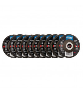 Zirconium Oxide Flap Discs, 115 x 22.23mm, 40 Grit (Pack of 10)