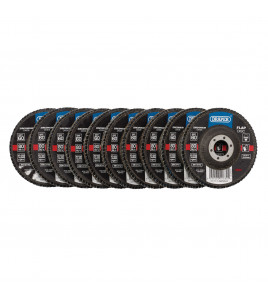 Zirconium Oxide Flap Discs, 115 x 22.23mm, 60 Grit (Pack of 10)