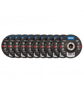 Zirconium Oxide Flap Discs, 115 x 22.23mm, 80 Grit (Pack of 10)