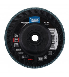 Draper Expert Zirconium Oxide Flap Disc, 115mm, M14, 60 Grit