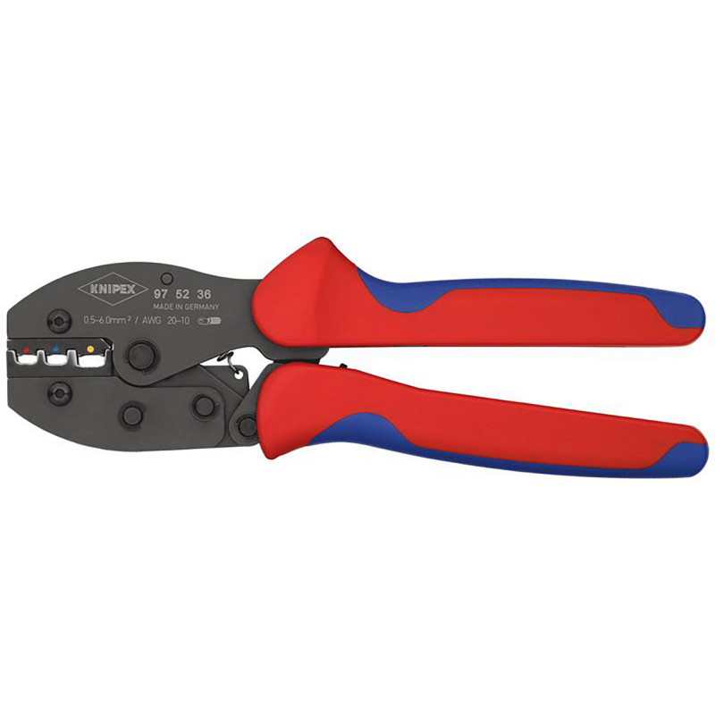 KNIPEX 97 52 36 SB PreciForce® Crimping Pliers, 0.5  6.0 mm&sup2; Capacity, 220mm