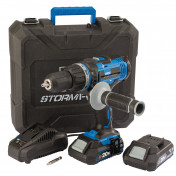 Draper Storm Force® 20V Combi Drill, 2 x 2.0Ah Batteries, 1 x Charger