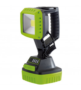 COB LED Rechargeable Work Light, 10W, 1,000 Lumens, Green, 2 x 2.2Ah Batteries