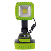 COB LED Rechargeable Work Light, 10W, 1,000 Lumens, Green, 2 x 2.2Ah Batteries