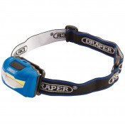 COB LED Head Torch, 3W, 3 x AAA Batteries Supplied - Discontinued