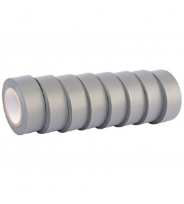Insulation Tape to BSEN60454/Type2, 10m x 19mm, Grey (Pack of 8) - Discontinued