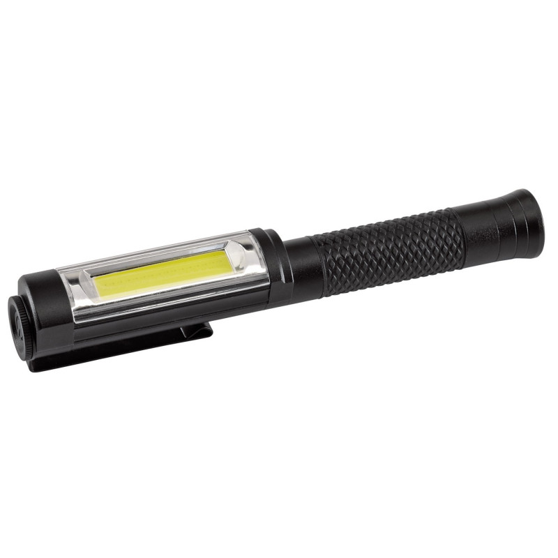 COB LED Rechargeable Aluminium Pen Torch, 5W, 400 Lumens